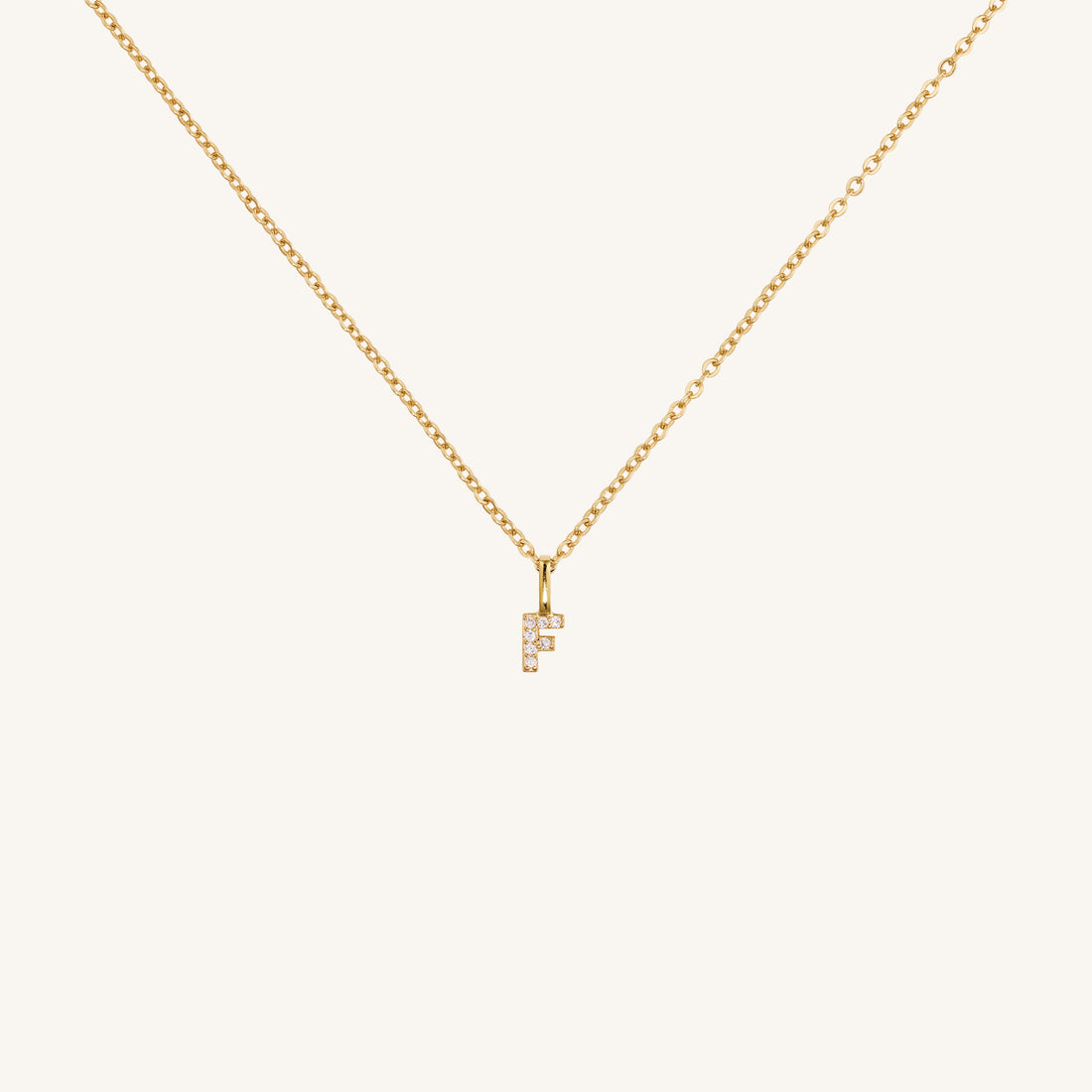 LOVE INITIAL PETITE NECKLACE - GOLD