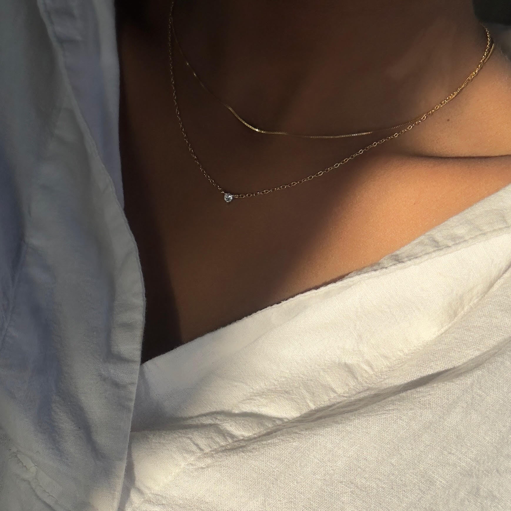 EVERYDAY BOX CHAIN ​​NECKLACE - GOLD