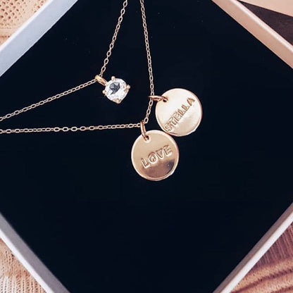 NAME COIN NECKLACE - GOLD