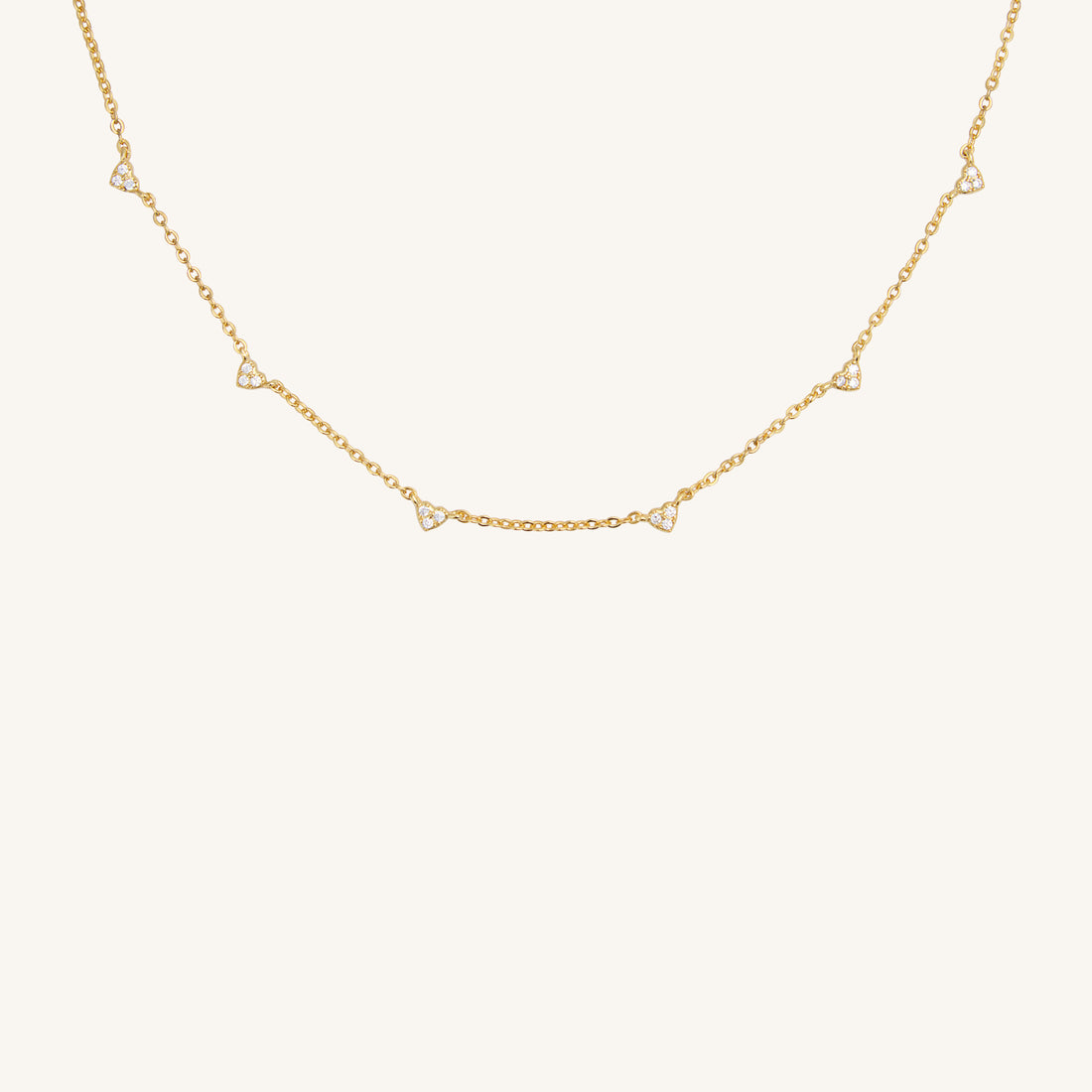 MINI HEART LINE NECKLACE - GOLD