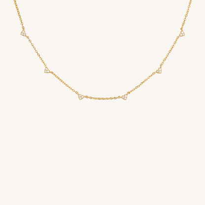 MINI HEART LINE NECKLACE - GOLD