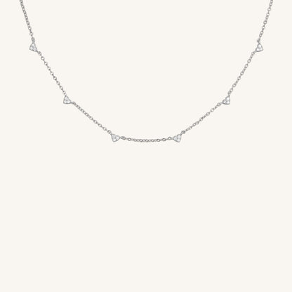 MINI HEART LINE NECKLACE - SILVER
