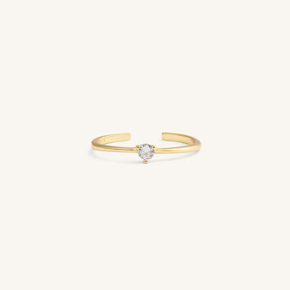 GODDESS SOLITAIRE RING - GOLD