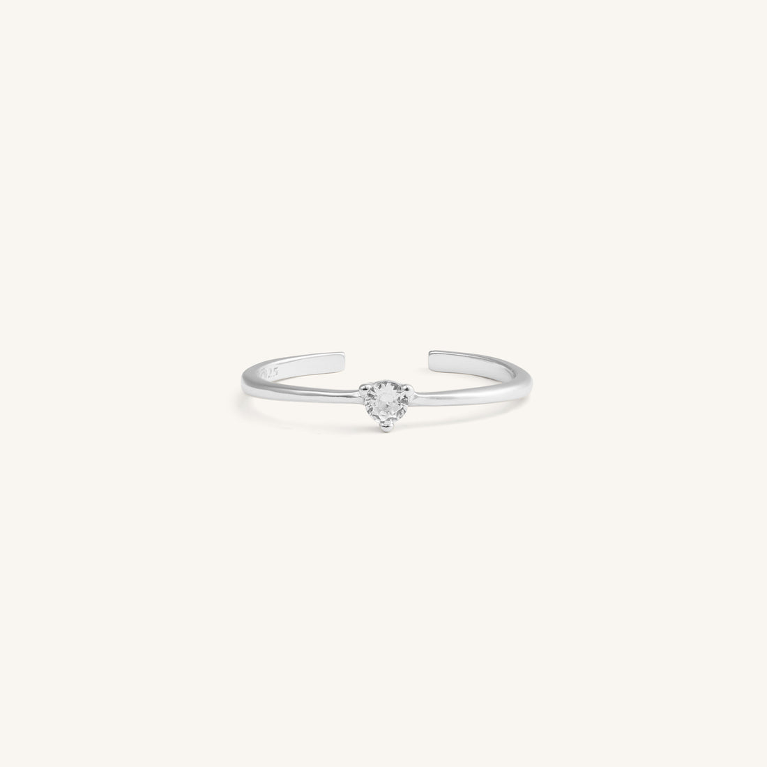 GODDESS SOLITAIRE RING - SILVER